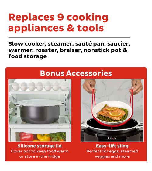 Instant Pot® Superior Cooker - lėta viryklė + daugiafunkcinė viryklė (su papildomais priedais) (7,1L) 4-in-1, KAINA: 75.5, KODAS