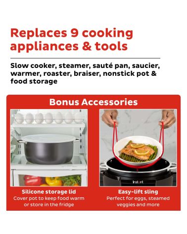 Instant Pot® Superior Cooker - lėta viryklė + daugiafunkcinė viryklė (su papildomais priedais) (7,1L) 4-in-1, KAINA: 75.5, KODAS