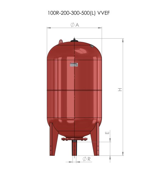 Metalinė slėginė talpa Hidroforas WEF500 10 bar 1 1/2 500L, KAINA: 1079.999999, KODAS: T3GTR-1100050062 | 001