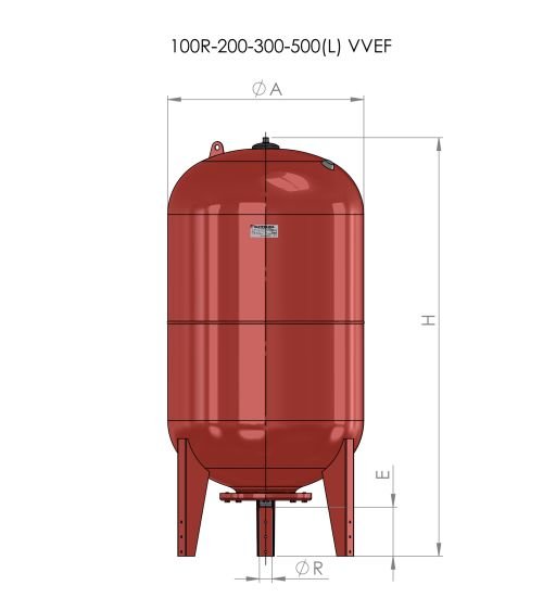 Metalinė slėginė talpa Hidroforas WEF500 10 bar 1/2 500L, KAINA: 1079.999999, KODAS: T3GTR-1100050062 | 001