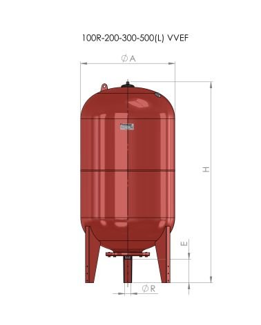 Metalinė slėginė talpa Hidroforas WEF500 10 bar 1/2 500L, KAINA: 1079.999999, KODAS: T3GTR-1100050062 | 002