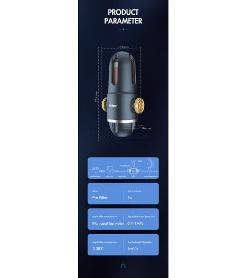 Mechaninis filtras - Nobana P4 6m3/h (išsiplaunantis), KAINA: 115, KODAS: P4-PRE-FILTER-GP | 001