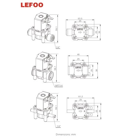 Solenoidinis vožtuvas LEFOO SVD20A 12V, KAINA: 18, KODAS: SVD20-12-GP | 001