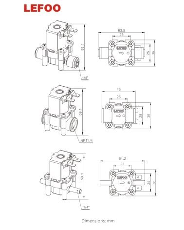 Solenoidinis vožtuvas LEFOO SVD20A 12V, KAINA: 18, KODAS: SVD20-12-GP | 003