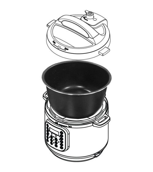 Instant Pot 7,1 litro keraminis, nepridegantis lėto virimo vidinis puodas, KAINA: 39.93, KODAS: 212-6128-01-EMEA | 001