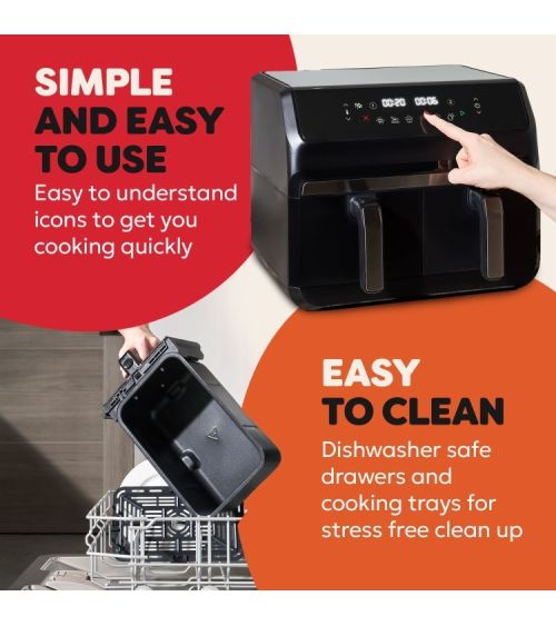 Instant Pot Vortex Dual 8L 8-in-1 oro gruzdintuvė su dviem stalčiais, KAINA: 0, KODAS: 140-3150-01-EU-GP | 001