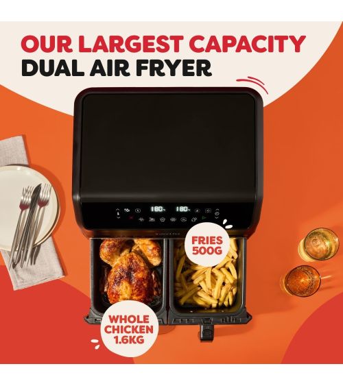 Instant Pot Vortex Dual 8L 8-in-1 oro gruzdintuvė su dviem stalčiais, KAINA: 0, KODAS: 140-3150-01-EU-GP | 001