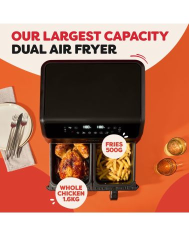 Instant Pot Vortex Dual 8L 8-in-1 oro gruzdintuvė su dviem stalčiais, KAINA: 0, KODAS: 140-3150-01-EU-GP | 008