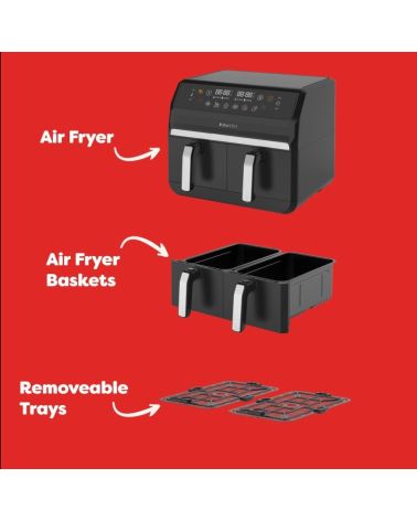 Instant Pot Vortex Dual 8L 8-in-1 oro gruzdintuvė su dviem stalčiais, KAINA: 0, KODAS: 140-3150-01-EU-GP | 005