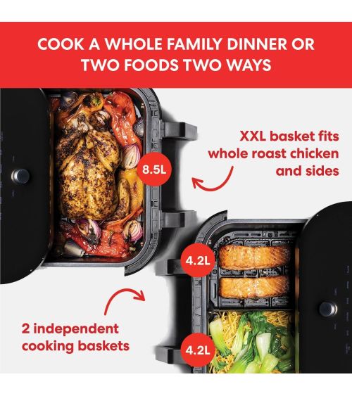 Instant Vortex Plus VersaZone 8.5L oro gruzdintuvė su ClearCook – nerūdijantis plienas, KAINA: 0, KODAS: 140-4100-01-EU-GP | 001