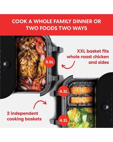 Instant Vortex Plus VersaZone 8.5L oro gruzdintuvė su ClearCook – nerūdijantis plienas, KAINA: 0, KODAS: 140-4100-01-EU-GP | 004